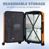 Gulches 3-Piece Luggage Set: 20"/24"/28" Black & Orange ABS Spinner Suitcases with TSA Lock - 3 of 4
