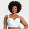 Women's Woven Cotton Lingerie Corset - Auden™ White - 4 of 4