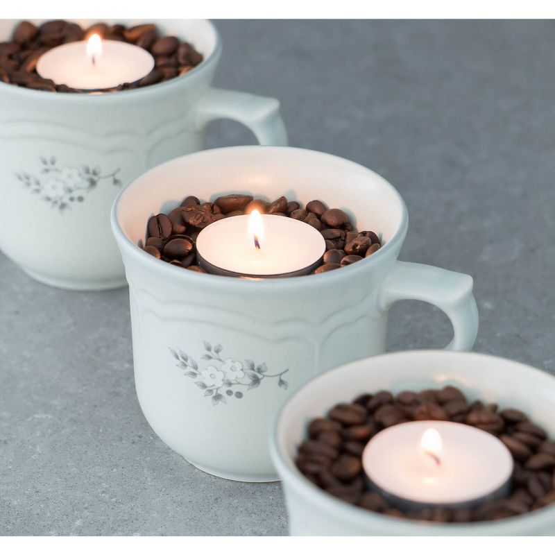 8hr Long Burning Tea Light Unscented Candles White - Stonebriar Collection, 3 of 6