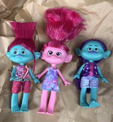 Dreamworks Trolls Band Together Trendsettin Trio Fashion Dolls With Queen  Poppy Spruce Bruce & Floyd : Target