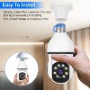 iMountek"E27 WiFi Bulb Camera 1080P FHD, Pan/Tilt, Motion Detection, Two-Way Audio & Night Vision"White - 4 of 4