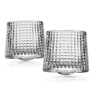 Godinger Silver 5.5 fl oz Set of 2 Revolve Spinning Double Old Fashion Glasses - 1 of 2