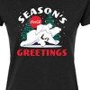 Women's - Coca-Cola - Seasons Greetings Polar Bears Fitted Graphic T-Shirt - 2 of 3