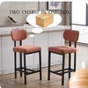 Fabric Upholstered Modern Counter Height Bar Stools Set of 2 with Metal Legs for Kitchen Island, Dining Room, or Bar - 3 of 4