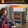 QingMoon Retro Electric Fireplace Stove, Freestanding Fireplace Heater with Realistic Flame and Overheating Protection for Living Room - 2 of 4