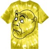 Shrek Big Face Adult Green Spiral Tie-Dye Crew Neck Short Sleeve T-shirt - 3 of 3