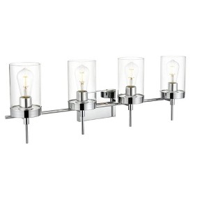 Elegant Lighting Benny 4 light Chrome and Clear Bath Sconce - 1 of 4