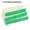 Unique Bargains Plastic 26 English Letters Alphabet Detachable Stamp Set Beige Green 0.4"x 0.3" - 2 of 4