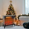 NAYSAYE Indoor Fireplace Three Sided Glass Realistic Flame Fireplace for Warm Living Room , Black, 23.9"*9.4"*22.4" - 2 of 4