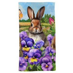 Briarwood Lane Spring Hand Towel 26x18 Spring Bunny Trio For Spring Towel - 1 of 3