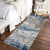 Washable Modern Abstract Rug Non Slip Low Pile Rug Soft Contemporary Throw Floor Cover Foldable Indoor Carpet for Living Room Bedroom Playroom - 4 of 4