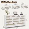 Coolmee Wood Dressers for with 12 Rattan Drawers, 61" Wide Chest of Drawers, Hallway, Wooden Closet Dressers, Modern TV Stand Dresser for 65 Inch TV - 2 of 4