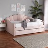 Queen Timila Velvet Fabric Upholstered Daybed with Trundle - Baxton Studio: Glam Bedroom Furniture, No Box Spring Needed - 2 of 4