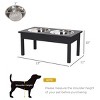 23" Elevated Dog Bowls with Stand,Raised Pet Feeder with 2 Stainless Steel Bowls for Large Dogs - LAOTIES - 3 of 4