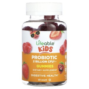 Lifeable Kids Probiotic Gummies, Natural Berry, 1 Billion CFU, 60 Gummies - 1 of 2