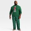 Men's Dalmatian Microfleece Holiday Matching Family Pajama Pants - Wondershop™ Green - 3 of 4