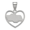 Black Bow Jewelry Sterling Silver Oklahoma State Cowboys NCAA Pendant - 3 of 4