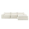 YOOCOZZ 4-Piece Chenille Sectional Compressed Sofa with Movable Ottoman, Convertible and Legless Design - 2 of 4