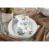 Saro Lifestyle Floral Design Table Napkins (Set of 4), 20", Blue - 4 of 4
