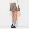 Women's Low-Rise Pleated Mini Skort - Wild Fable™ Beige Plaid - 2 of 4