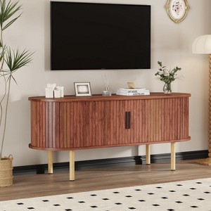 47.2" TV Stand, Modern TV Console Table with Storage Compartment and Sliding Door, Gaming Entertainment Center for Living Room, Bedroom - 1 of 4