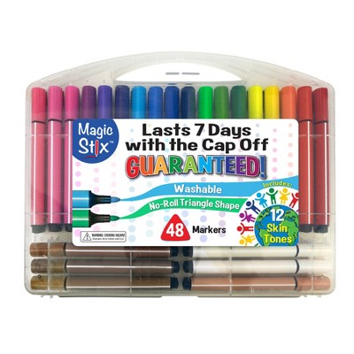 Magic Stix Triangular Markers, 24 Pack