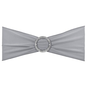 Unique Bargains Polyester Wedding Decoration Stretch Chair Sashes Bows 10 Pcs - 1 of 4