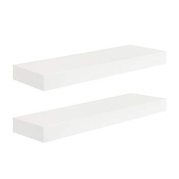 Kate & Laurel All Things Decor Set of 2 Havlock Wood Shelves White