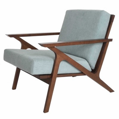 Mid Century Modern Armchair Solid Hardwood Upholstered Accent Chair ...