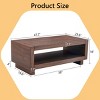 47.2" Rectangular Coffee Table with Storage Shelf,Modern MDF Mid-Century Minimalist Center Table for Living Room-Baofuwish - 4 of 4