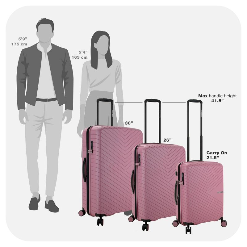 Traveler's Choice Vale 3pc Hardside Spinner Luggage Set with USB Port, 3 of 13