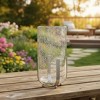Metal Stand Candle Hurricane Bubbled Glass Vase – Home or Patio Display by Melrose - 2 of 3