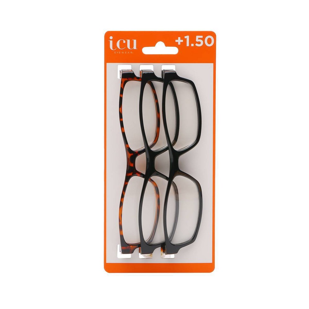 ICU Eyewear - Rectangle +1.75 - 3pk