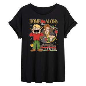 Women's - Home Alone - Collage-Women's Oversized Graphic T-Shirt Oversized Graphic T-Shirt - 1 of 4