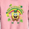 Boys' - SpongeBob Squarepants - Happy St Patricks Day Graphic Long Sleeve Fleece Sweatshirt - 2 of 4