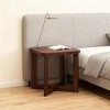 Spassway 24" Square Narrow Nightstands Wood Small Side Table Bedside Table with Criss Cross Table Legs Modern End Table for Bedroom Small Space - 2 of 4