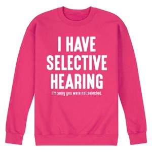 Men's - Instant Message - Selective Hearing Graphic Fleece Sweatshirt - 1 of 4