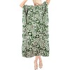 LA LEELA Women's Summer Loungewear Plus Size Slit Dress Caftan Long Muumuu Nightgown for Women 2X-3X Green_E364 - 3 of 4