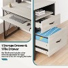 Bestier 55'' Office Desk with Keyboard Tray&File Drawers, Industrial Computer Desk with Storage, Wood Teacher Desk for Home Office - 4 of 4