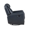 Swivel Glider Recliner Chair, Breathable Faux Leather Upholstery, Solid Wood Frame, Living Room Furniture, 1-Piece - 3 of 4