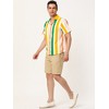 Lars Amadeus Men's Short Sleeve Button Down Summer Beach Vertical Striped Shirts - 4 of 4