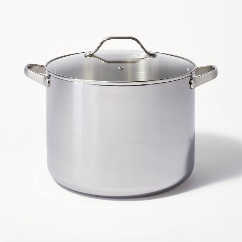 16qt Stainless Steel Stock Pot Silver - Figmint&#8482;, 1 of 10