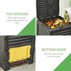 Garden Compost Bin 80 Gallon Outdoor Large Capacity Composter Fast Create Fertile Soil Aerating Box, Easy Assembly - 4 of 4