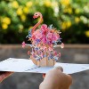 Paper Love 3D Floral Flamingo Pop Up Card - 3 of 4
