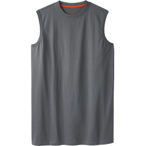 Boulder Creek by KingSize Men's Big & Tall Longer-Length Heavyweight Muscle Tee - 1 of 4