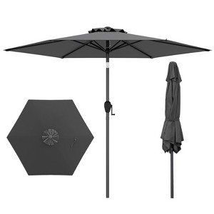 Tangkula 7.5 ft Patio Umbrella Outdoor Heavy Duty Market Umbrella w/ Push Button Tilt - 1 of 4