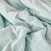 Solid Color Checkered Cooling Blanket, Lightweight & Breathable Summer Quilt, Washable Cooling-Tech Fabric, 86"x79", Green - 3 of 4