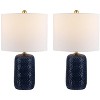Huxley Table Lamp (Set of 2) - 22 Inch Height - TBL4354 - Navy Blue - Safavieh - 2 of 4
