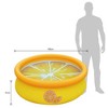 JLeisure Sun Club 3D Orange 5 Foot Round Easy to Set Up Above Ground Inflatable Kiddie Swimming Pool with Built in Drain Plug, 6 Pack, Orange - 4 of 4