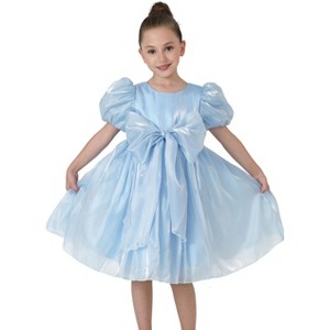 2Bunnies Girls' Organza Babydoll Princess Bow Dress - 1 of 4